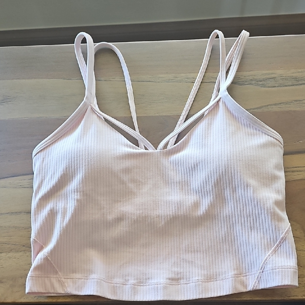 lululemon athletica Light Pink Ribbed Tank Top